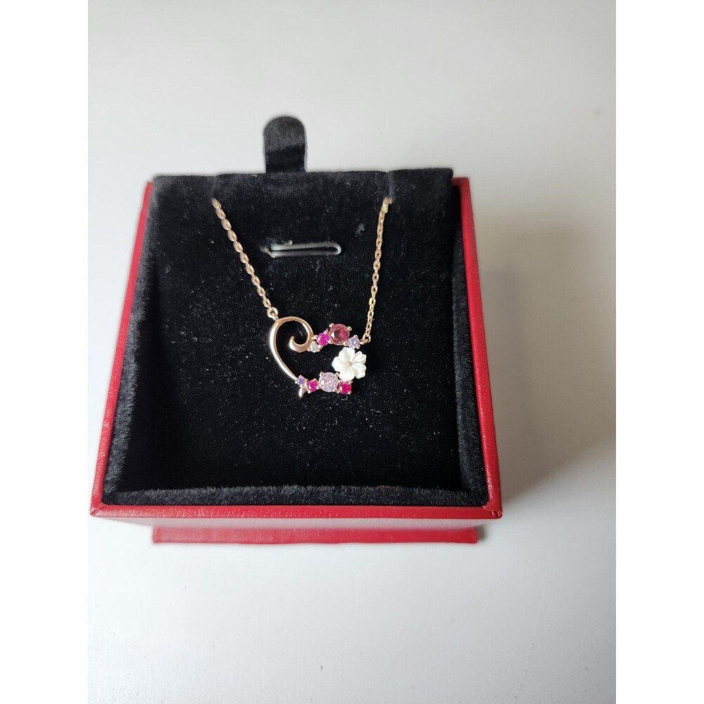 20 Inch Rose Gold Plated Necklace With Heart